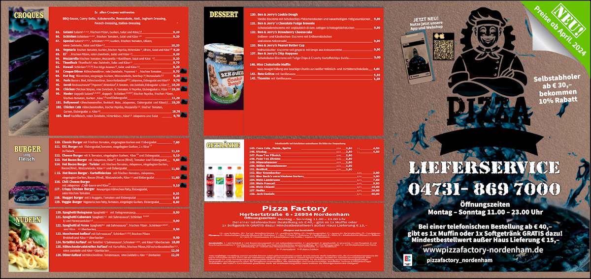 Menu Pizza Factory Nordenham-1